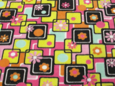 Premium Anti-Pill Floral Squares Fleece B88