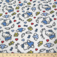 Anti-Pill Hello Kitty Angel Teddy Blue Fleece A76
