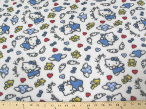 Anti-Pill Hello Kitty Angel Teddy Blue Fleece A76