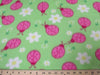Lady Bugs On Lime Fleece 334