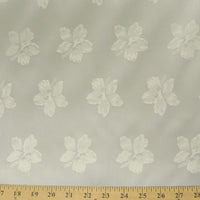 Floral Satin Brocade Off-White Hibiscus