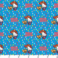 Hello Kitty Rainy Day Blue Cotton HK-23