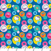 Hello Kitty Big Top Circle Images Blue Cotton HK-28