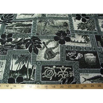 SWATCHES Blue/Green 100% Cotton Hawaiian Prints