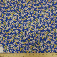 Royal Blue Hawaiian Floral Cotton HP-508