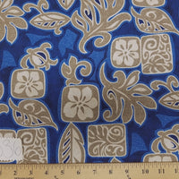 SWATCHES Blue/Green 100% Cotton Hawaiian Prints