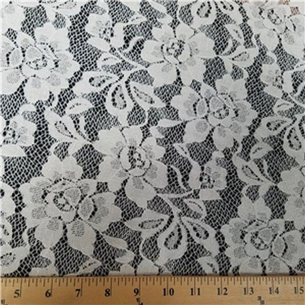 Rose Stretch Lace Ivory SL-73