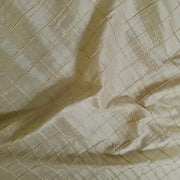 Embroidered Pintuck Silk Dupioni 50" IVORY