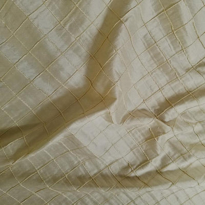 Embroidered Pintuck Silk Dupioni 50