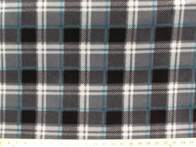 Anti-Pill London Plaid Charcoal Fleece 375