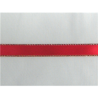 1/4" Gold Metallic Edge Satin Ribbon