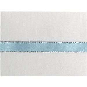 1/4" Silver Metallic Edge Satin Ribbon