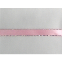1/4" Silver Metallic Edge Satin Ribbon