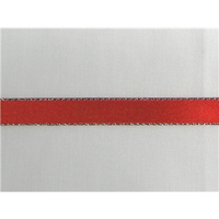 1/4" Silver Metallic Edge Satin Ribbon