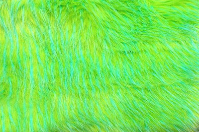 Lime Turquoise Feather Fur MF-4