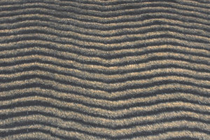 Zig Zag Pewter Black Minky Fur MF-6