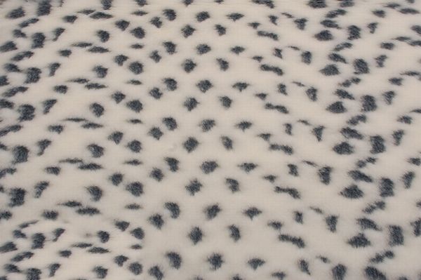 Snow Cheetah Gray White Minky Fur MF-8