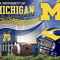 Premium Anti-Pill Michigan Stadium Wave Football Fleece B218