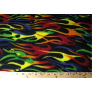 Multi Color Flames Fleece