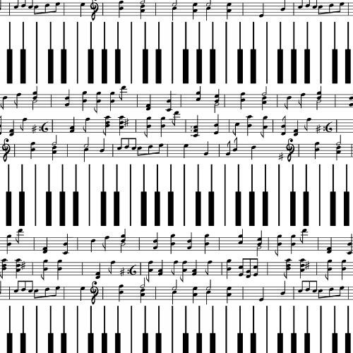 Premium Anti-Pill Piano Keys Fleece A67