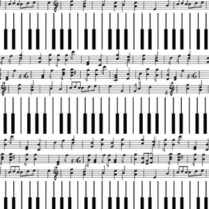 Premium Anti-Pill Piano Keys Fleece A67