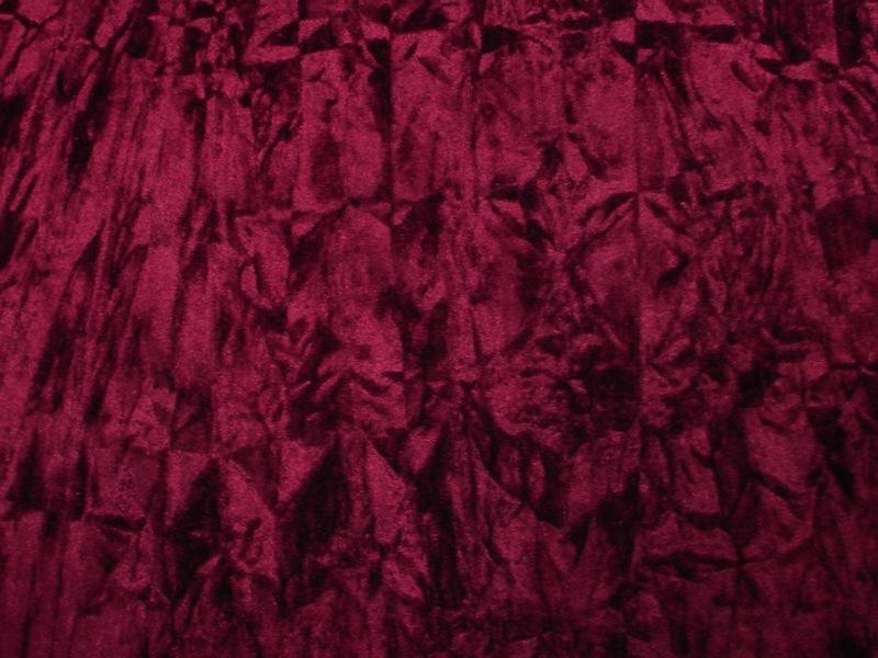 Poly Upholstery Crushed Velvet BURGUNDY CV-9