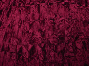 Poly Upholstery Crushed Velvet BURGUNDY CV-9