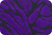Zebra Long Pile Minky Fur PURPLE