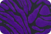 Zebra Purple Black Minky Fur