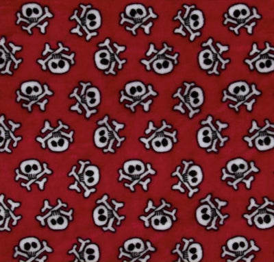 Misc Minky Cuddle Prints RED CROSSBONE
