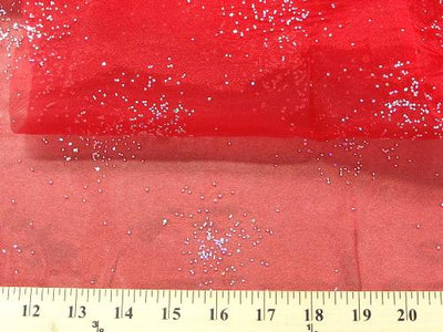 Sparkle Glitter Organza RED