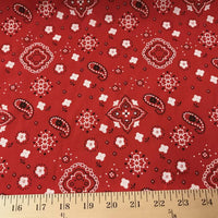 Red Paisley Print Poly/Cotton
