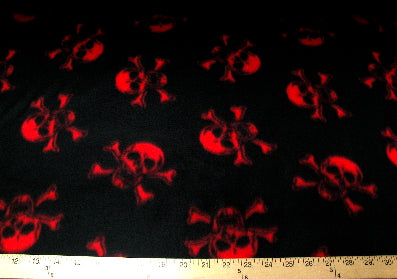 Skulls Red Fleece 152