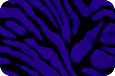 Zebra Long Pile Minky Fur ROYAL