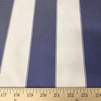 Outdoor Water-UV Resistant Canvas ROYAL BLUE WHITE STRIPED