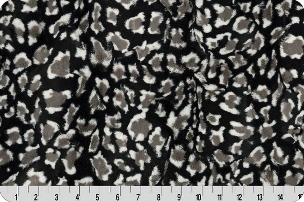 Soft Cuddle Fur LEOPARD BLACK SF-31