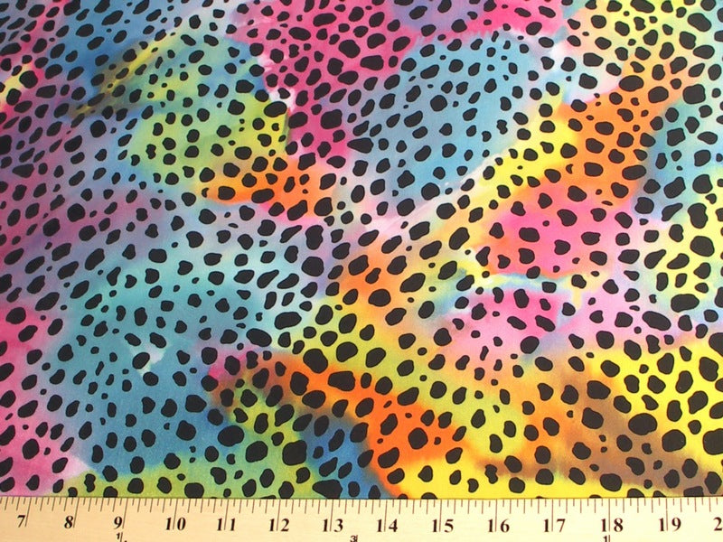 Tie Dye Leopard Spandex SP-25