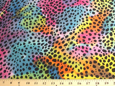 Tie Dye Leopard Spandex SP-25