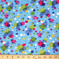Rainbow Bubbles On Blue Spandex SP-30
