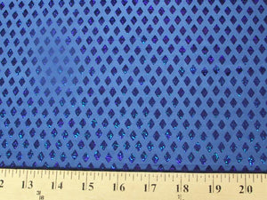 Diamond Sequin Hologram Spandex ROYAL BLUE HS-20