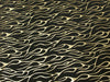 Metallic Flames Spandex GOLD BLACK