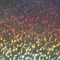 Metallic Hologram Foil Spandex SILVER/BLACK