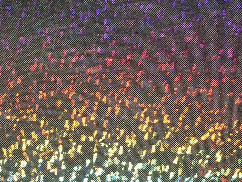 Metallic Hologram Foil Spandex SILVER/BLACK