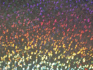 Metallic Hologram Foil Spandex SILVER/BLACK