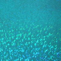 Metallic Hologram Foil Spandex TEAL