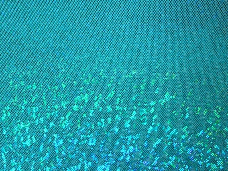 Metallic Hologram Foil Spandex TEAL