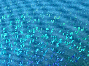 Metallic Hologram Foil Spandex TURQUOISE