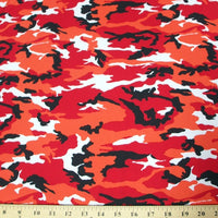 Red Orange Camo Spandex SP-393