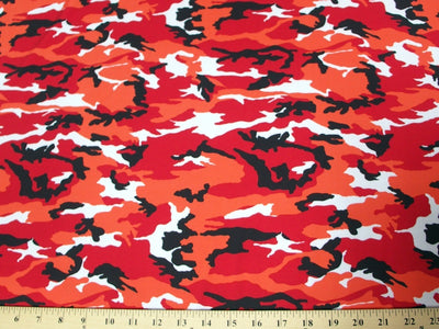 Red Orange Camo Spandex SP-393