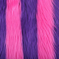 Striped Shaggy Fur HOT PINK/PURPLE SF-4 "LAST PIECE MEASURES 29 INCHES"